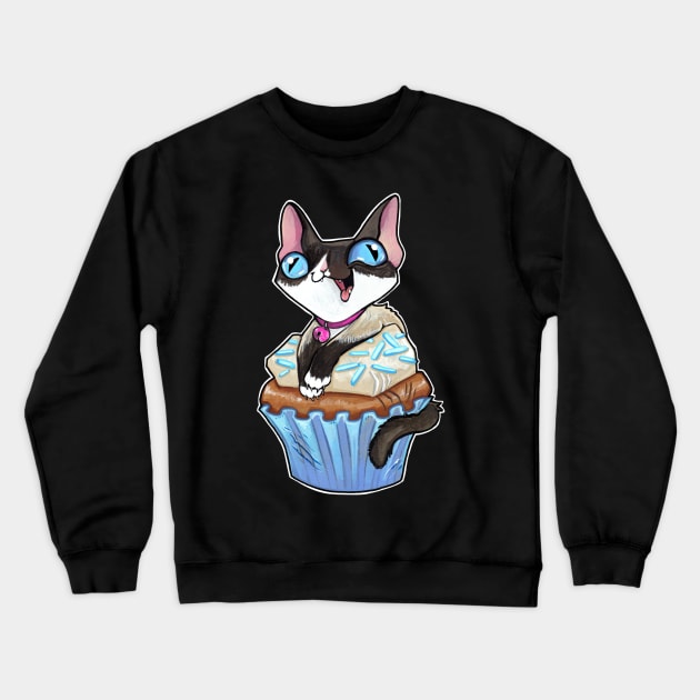 Siamese kitty cupcake Crewneck Sweatshirt by BiancaRomanStumpff